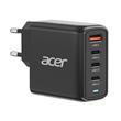 ACER 100W PD GaN charger - black; 3x USB Type-C + 1x USB Type-A ,2m kabel, černá - nabíječka s Power Delivery a GaN = nitrid galia
