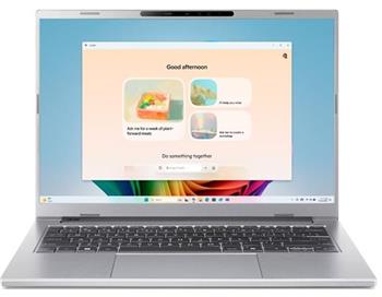 Acer Aspire 14 AI (A14-61M-R5VQ) Ryzen AI 5 330/16GB/512GB SSD/14" WUXGA IPS 120Hz/IR cam/Win11 Home/stříbrná