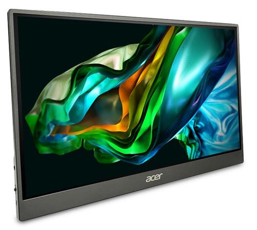 Acer LCD PM161QTbmiuuux 15,6" IPS LED Touch, 1920x1080, 1xMiniHDMI + 2xType-C + Audio Out, repro 1Wx2, VESA 75x75, Black