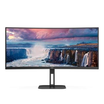 AOC LCD CU34V5C 34" zakřivený VA/3440x1440@100Hz/1ms/300cd/HDMI/DP/4xUSB/USB-C/Repro/HAS/VESA