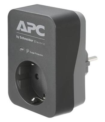 APC Essential SurgeArrest, 1 Ausgang, schwarz, 230 V, Deutschland
