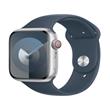 Apple Watch Series 9 Cellular 45mm Stříbrný hliník s bouřkově modrým sportovním řemínkem S/M