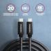 AXAGON BUCM32-CM05AB, SPEED+ kabel USB-C <-> USB-C, 0.5m, USB 20Gbps, PD 100W 5A, 4K HD, ALU, oplet, černý