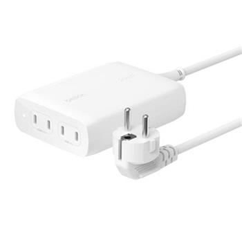 Belkin BOOST CHARGE™ PRO 200W 4-portová USB-C Power Delivery GaN PPS nabíječka + 1,5m síťový kabel, bílá