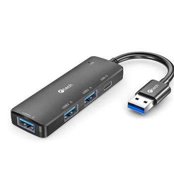 C-TECH HUB USB, UHB-U3-AC, 1x USB-A 3.0, 2x USB-A 2.0,1x USB-C, černá