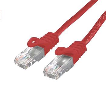 C-TECH Kabel patchcord Cat6, UTP, červený, 0,5m