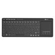 C-TECH klávesnice WLTK-03, Dual mode, BT5.0 + 2,4GHzb, bezdrátová s touchpadem, LED podsvětlení, černá