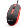 C-TECH myš WM-10, USB, 1200 DPI, červená