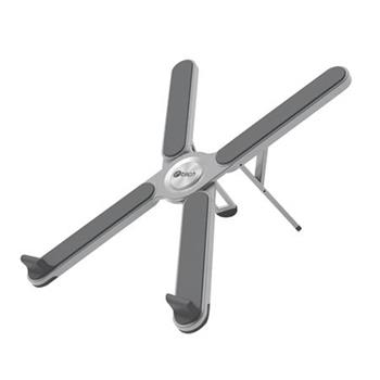 C-TECH Stojan na notebook Quallis NTS-100, do 15.6", stavitelný, skládací, hliní