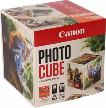 Canon CARTRIDGE PG-560/CL-561 PHOTO CUBE Creative Pack White Orange - 5x5 fotopapír (PP-201 40 obr.)