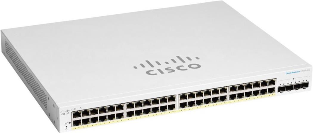 Cisco switch CBS220-48P-4X-EU (48xGbE,4xSFP+,48xPoE+,382W) - REFRESH