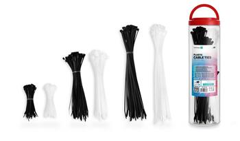 CONNECT IT ZipTie Stahovací pásky na kabely 600ks ČERNÁ/BÍLA
