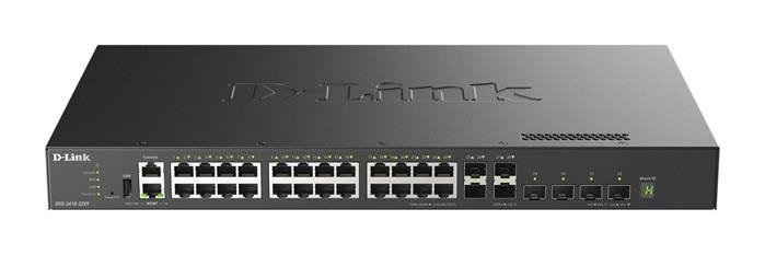 D-Link DXS-3410-32XY/E - 10G L3 Stackable Managed Switches,24*10GBASE-T + 4*10G SFP+ + 4*25G SFP28 Multi-Gigabit