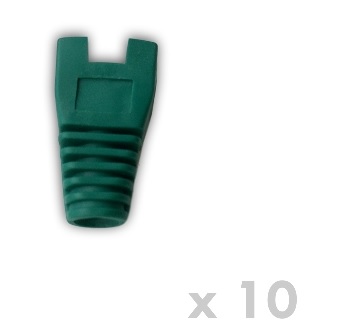 DATACOM Návlek pro plug RJ45 s výřezem zelený (10ks)