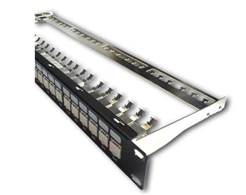DATACOM Patch panel 19" STP 24 port CAT6A 1U BK / VL beznástrojový