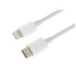 Datový a nabíjecí kabel USB Type-C - Lightning, 100cm, bílá