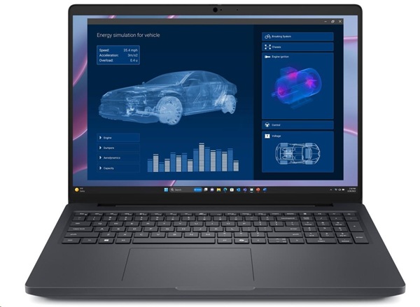 DELL Pro Max 16 MC16255 Copilot+/Ryzen AI 7 PRO 350/32GB/512GB SSD/16" IPS FHD+/IR Cam & Mic/W11P/3Y ProSpt/šedá