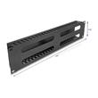 Delock 19” Management panel pro správu kabelů, se 4 otvory, 2U, kov, černý
