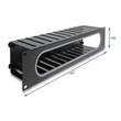 Delock 19” Routing panel k vedení kabelů, s otvorem a ochranou okraje, 2U, černý