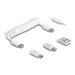 Delock 5 v 1 Sada s datovým a nabíjecím USB kabelem a adaptérem, PD 3.0 60 W, bílá