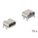 Delock 6-pinový SMD konektor USB 5 Gbps USB Type-C™, zásuvkový, k montáži pájením, pravoúhlý 90°, 10 ks