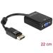 Delock Adaptér Displayport 1.2 samec > VGA samice černá