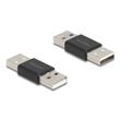 Delock Adaptér měnící „pohlaví“ USB 2.0 Typ-A ze zástrčky na zástrčku, kovový