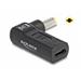 Delock Adaptér na kabel na nabíjení laptopu, ze zásuvky USB Type-C™ na zástrčku 5,5 x 2,5 mm, úhlový 90