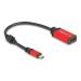 Delock Adaptér USB Type-C™ na DisplayPort (DP Alt Mód) 8K 30 Hz s funkcí HDR červená