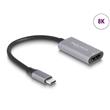 Delock Adaptér USB Type-C™ na HDMI (DP Alt Mód) 8K s funkcí HDR hliník