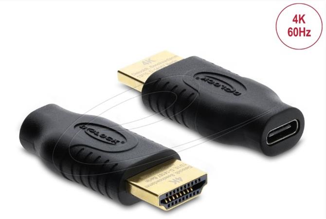 Delock Adaptér z rozhraní USB Type-C™ na HDMI (DP Alt Mode), 4K, 60 Hz, s podporou HDR a HDCP