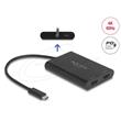 Delock Adaptér z USB Type-C™ na 2 x HDMI, 4K 60 Hz, s grafikou DisplayLink® a USB PD
