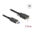 Delock Aktivní optický kabel USB 10 Gbps-A samec > USB 10 Gbps Typ Micro-B samec se šroubky 7,5 m