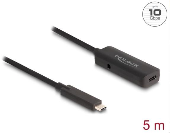 Delock Aktivní prodlužovací kabel USB 10 Gbps USB Type-C™ 5 m