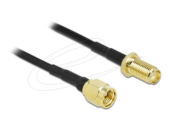 Delock Anténní kabel SMA samec na SMA samice LMR/CFD100 5 m low loss