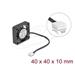 Delock Axiální ventilátor: 12 V DC, 40 x 40 x 10 mm, černý