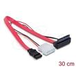 Delock Cable Micro SATA male > 2 pin power 5 V / 3,3 V + SATA 7 pin 30 cm upwards angled
