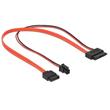 Delock Cable SATA 6 Gb/s 7 pin receptacle + 4 pin power plug > Slim SATA 13 pin receptacle 30 cm