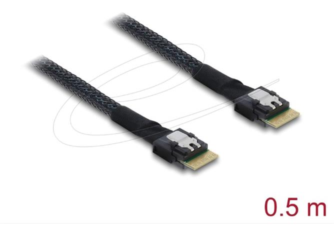 Delock Kabel PCIe 4.0 Slim SAS SFF-8654 4i na Slim SAS SFF-8654 4i, 0,5 m