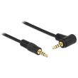 Delock kabel Stereo Jack 3.5 mm 4 pin samec > samec úhlový 2 m černý