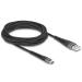 Delock Kabel USB 2.0 ze zástrčky USB Typ-A na zástrčku USB Type-C™, s prodlouženou ochranou proti ohybu, 3 m