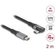 Delock Kabel USB 20 Gbps, pravoúhlý levý / pravý USB PD 3.1 Extended Power Range 240 W 2 m