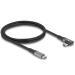 Delock Kabel USB 40 Gbps, pravoúhlý levý / pravý USB PD 3.1 Extended Power Range 240 W 1 m