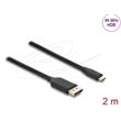 Delock Kabel USB Type-C™ na DisplayPort (DP Alt Mód) 8K 60 Hz s funkcí HDR 2 m černá