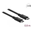 Delock Kabel USB4™ 40 Gbps koaxial 0,8 m