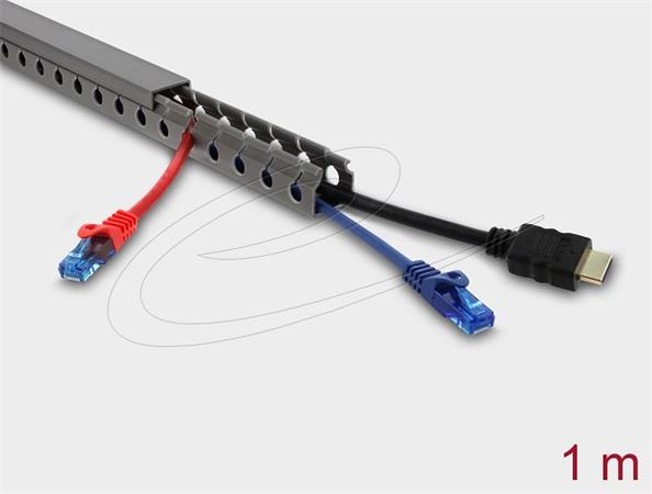 Delock Kabelovod 25 x 25 mm - délka 1 m, šedý