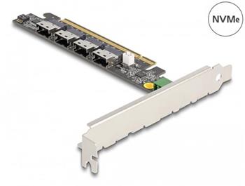 Delock Karta PCI Express x16 na 4 x interní SFF-8654 4i NVMe - rozvětvení
