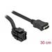 Delock Keystone modul HDMI samice 250° > HDMI samice s kabelem černá