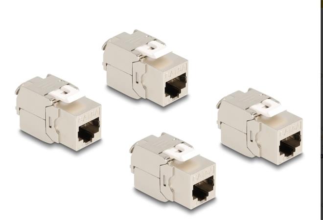 Delock Keystone Modul RJ45 jack Cat.6A STP 4 ks