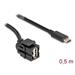Delock Keystone modul USB 2.0 A samice > USB Type-C™ samec 250° s kabelem 0,5 m